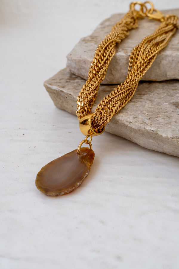 Colar Terra Tote - Ágata Fogo